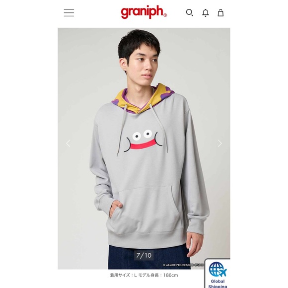 Graniph x Dragon Quest Metal Slime Hoodie - Excellent condition - Picture 2 of 12